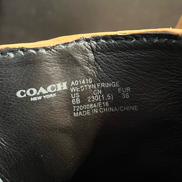 NWT Coach | Western Suede  Fringe Booties - Picture 7 of 8